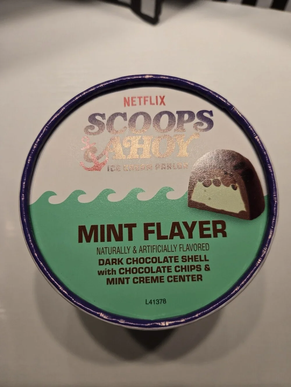 Netflix Scoops Ahoy Ice Cream Pints - Mint Green & Choc Pudding Stranger Things